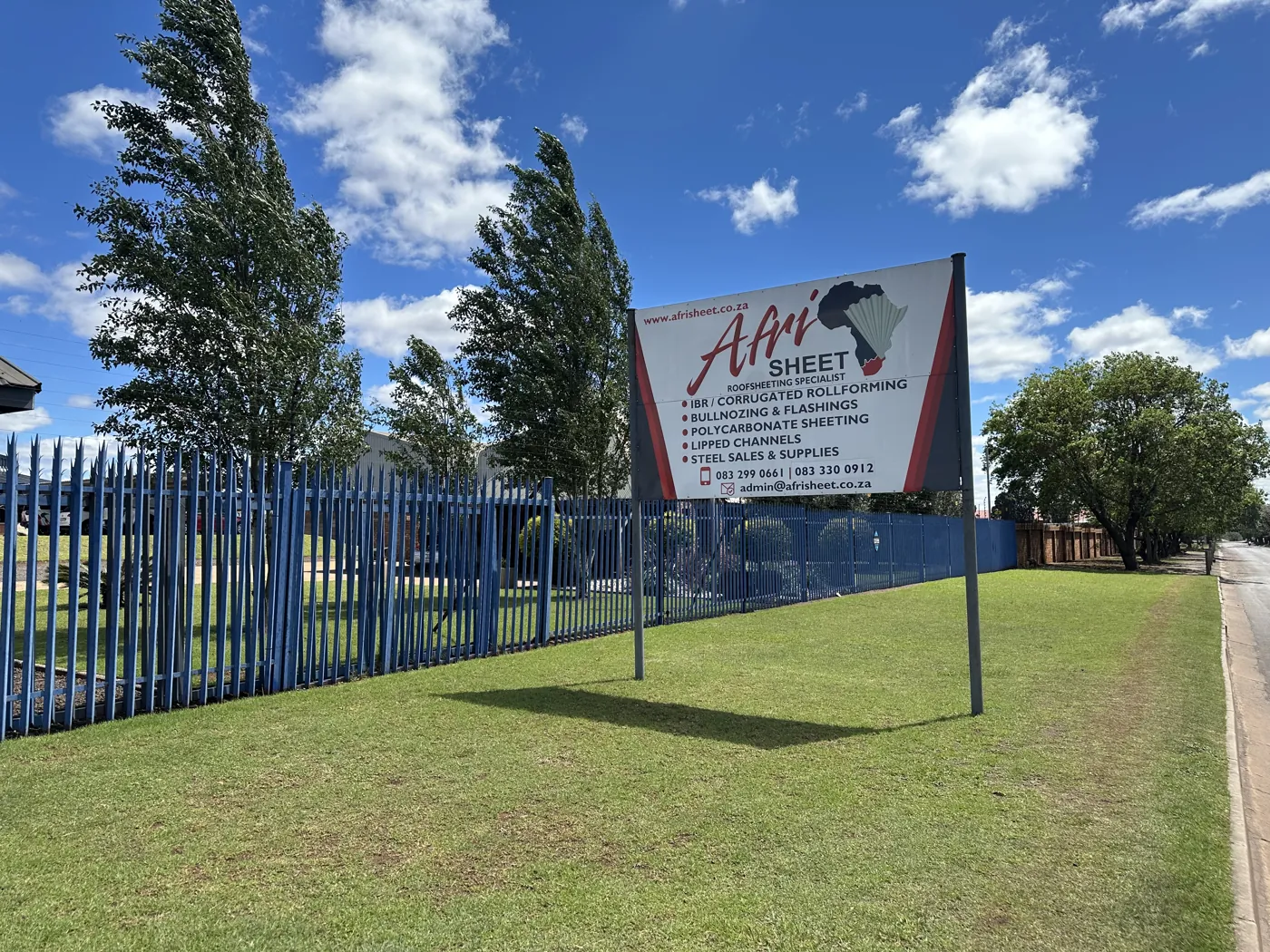Afrisheet entrance and signboard on Hektaar Street, Middelburg